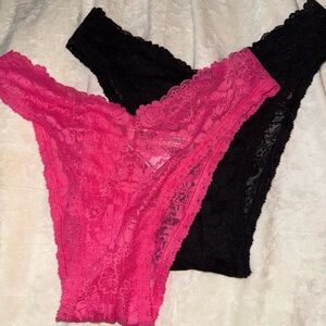 VS Pink Lace, High-Cut, Cheeky Underwear